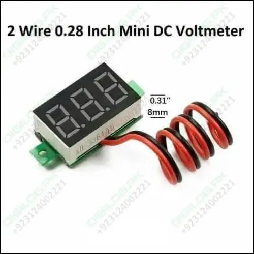 0.28-Inch Two-Wire Dc Digital Voltmeter – Compact Led Voltage Tester For Electronics 1