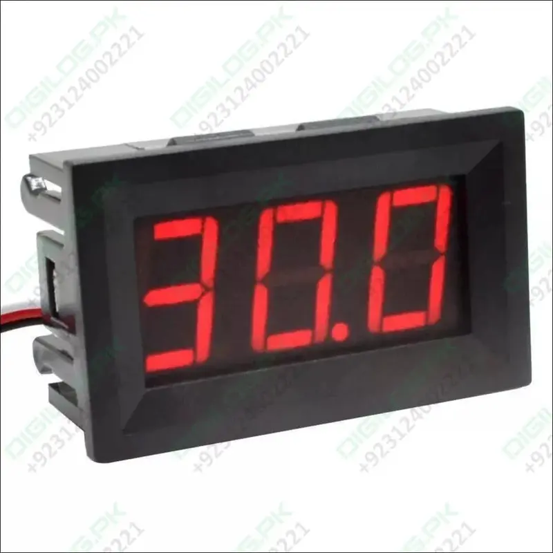 0–30V Dc Two-Wire Red Led Digital Voltmeter Panel Module 1