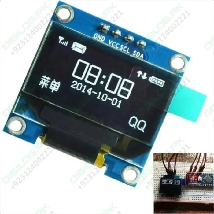 0.96" I²C Oled Display Module (128×64) For Arduino And Embedded Systems 1