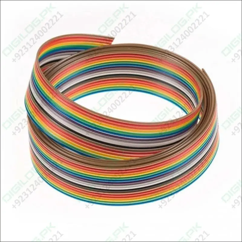 1-Foot 20-Conductor Rainbow Flat Ribbon Cable 1