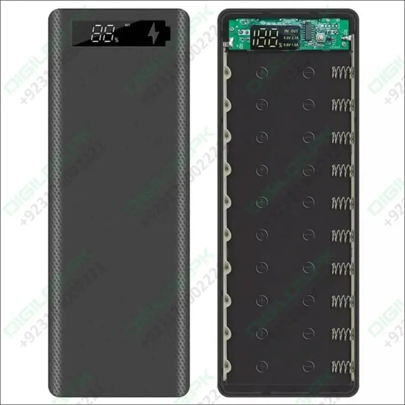 10-Cell 18650 Power Bank Enclosure – Dual Usb-C & Micro-Usb Input/Output Housing 1