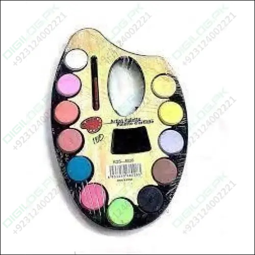 12-Color Kids’ Watercolor Paint Set With Brush – Large Artist Palette 1