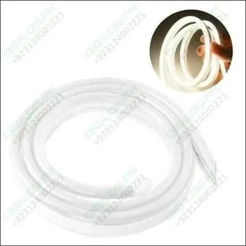 12V Pure White Flexible Neon Strip Light — 1M Waterproof Smd 5050 Silicone Rope Lamp For Architectural Lighting 1