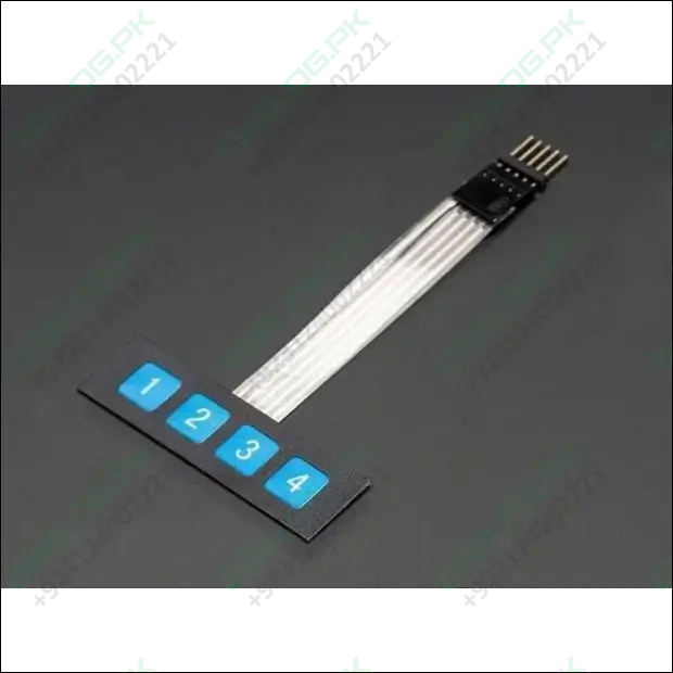 1×4 Membrane Keypad – Flexible Matrix Keyboard With Integrated Pcb For Diy Projects 1