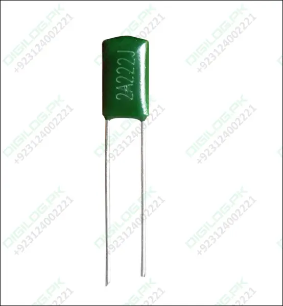 2.2Nf 100V Polyester Film Capacitor – 0.0022Μf (2A222J), Radial Mount 1