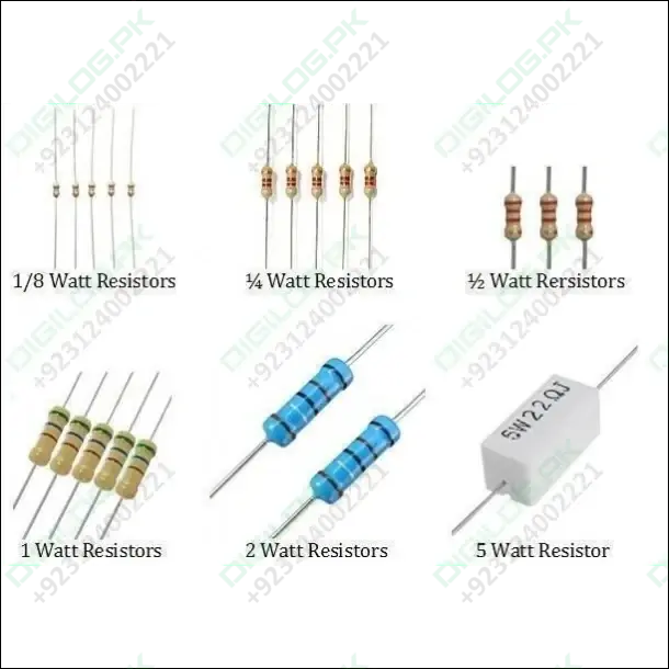 200-Piece 1W Carbon Film Resistors – 5% Tolerance Assortment Kit For Hobbyist And Repair Work 1