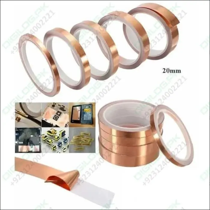 20Mm × 30M Single-Sided Copper Foil Tape – High-Conductivity Emi/Rfi Shielding Adhesive Roll 1