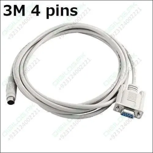 3-Meter Rs232 Db9 To 4-Pin Plc Programming Cable – Male/Female 1