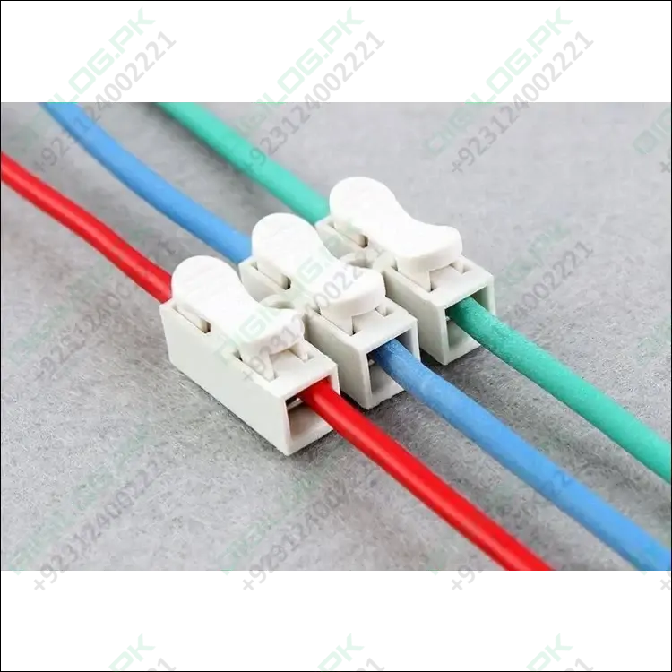 3-Pin Spring-Clamp Terminal Block – Quick-Connect Wire Joiner With Push-In Technology And Screwless Design 1