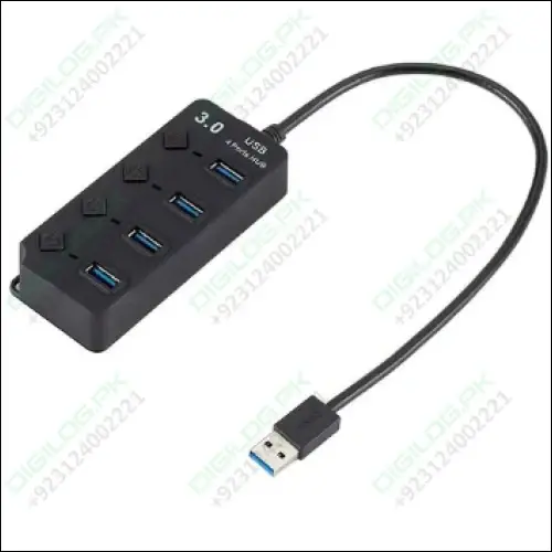 4-Port Usb 3.0 Superspeed Hub With Individual Port Power Control 1