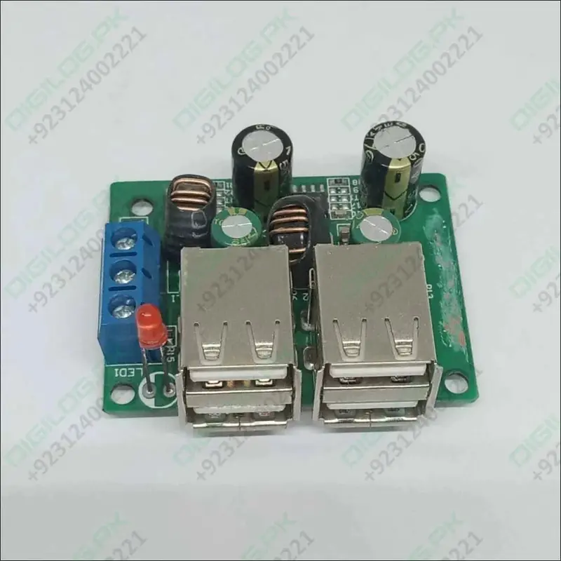 4-Port Usb 5V/5A Step-Down Converter Module – A5268 Chip, Accepts 12V–40V Input For Car/Mobile Devices 1