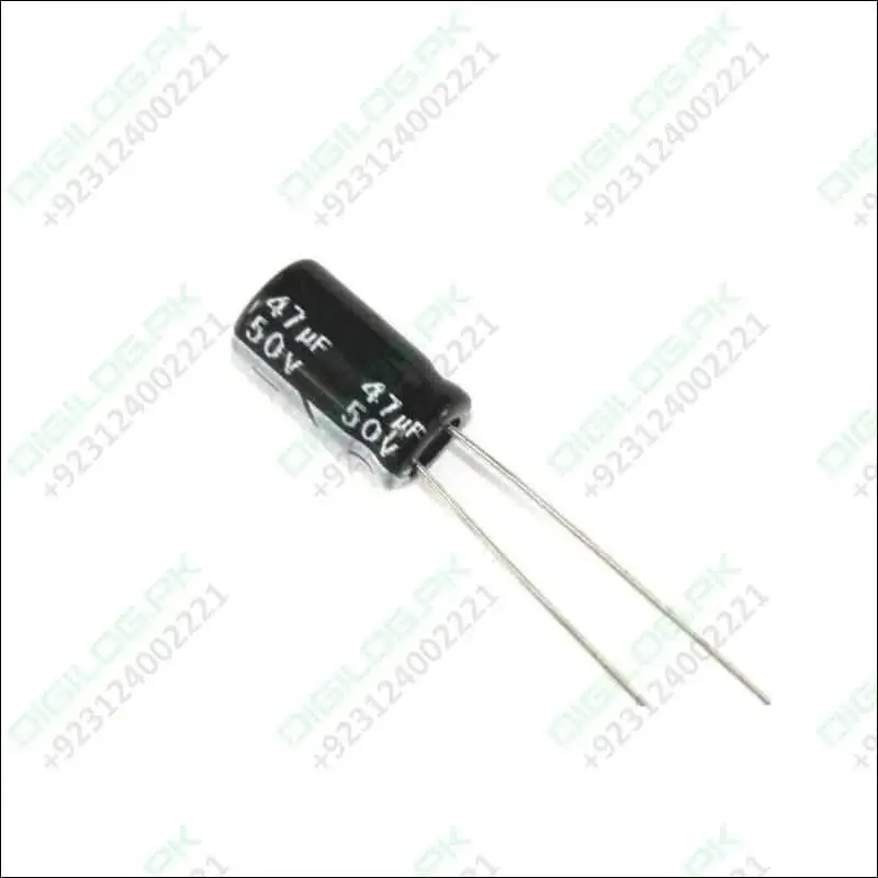 47Μf 50V Aluminum Electrolytic Capacitor – Radial Lead, Industrial Grade 1