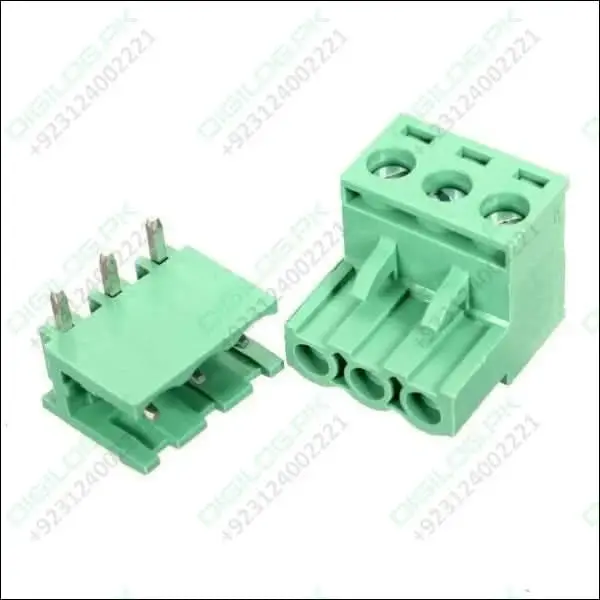 5.08 Mm Pitch 3-Pin Screw Terminal Block – Pcb-Mount Right-Angle Bent Connector For Secure Wiring 1