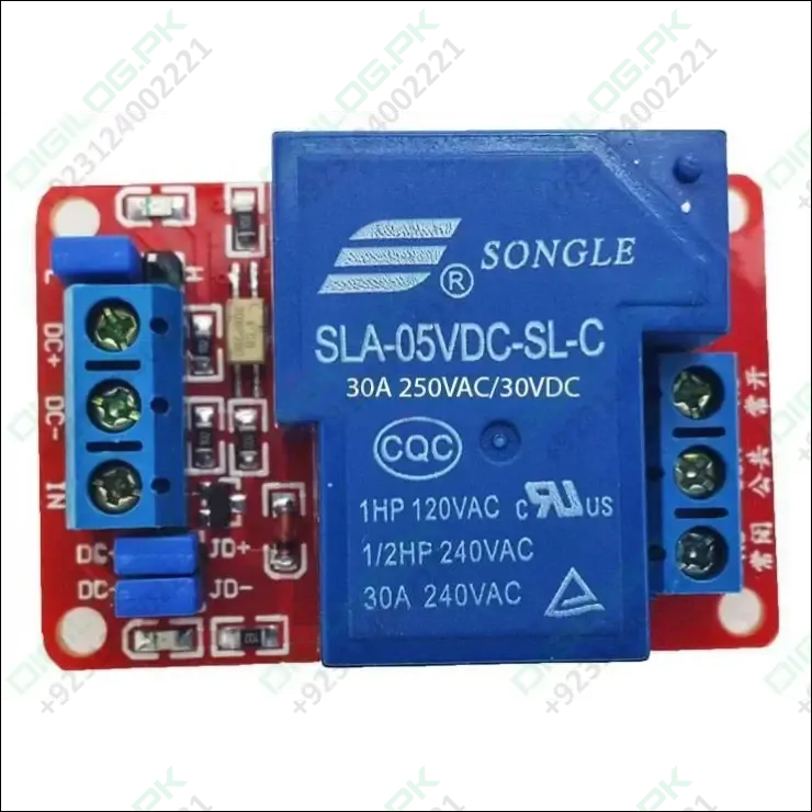 5V 30A Single-Channel Relay Module – Sla-05Vdc-Sl-C Solid-State Compatible Control Board 1