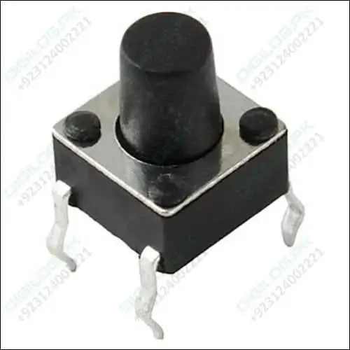 6×6×6Mm Low-Profile Tactile Switch – 4-Pin Dip, Compact Design 1