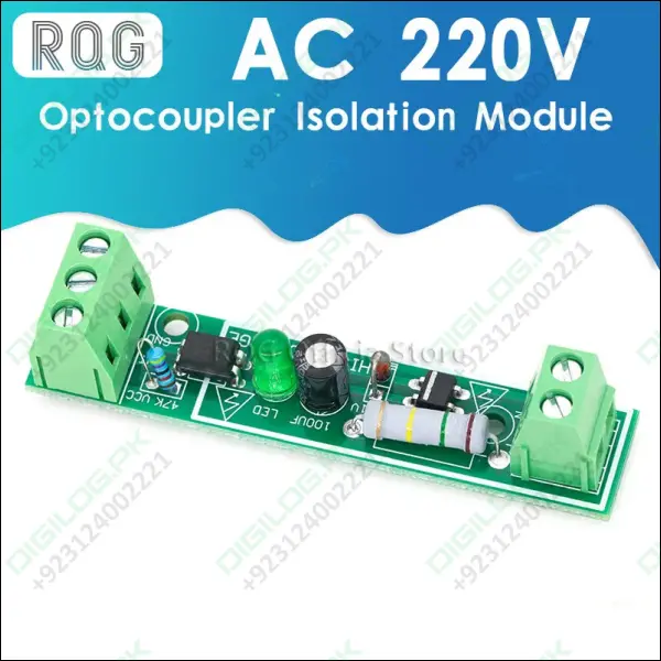 Ac 220V Single-Channel Optocoupler Isolation Module – Rqg Series Voltage Detection Board 1