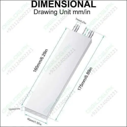 Aluminum Water Cooling Block – 40Mm × 160Mm Liquid Heat Sink 1