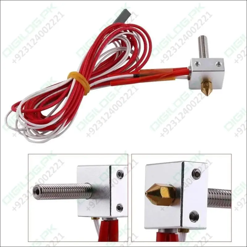 Assembled Aluminum Hotend Extruder (Mk8, 1.75Mm) For 3D Printers 1