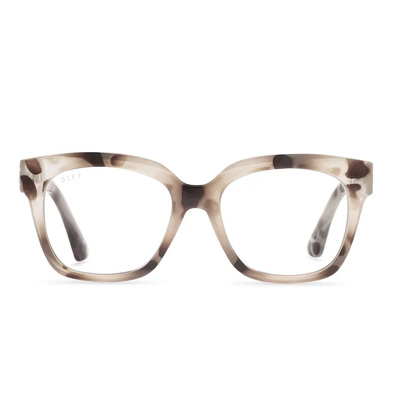 Ava Blue Light Blocking Readers – Cream Tortoise Frame With Blue Light Filtering Lenses 1