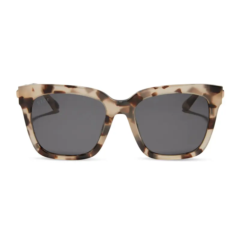 Bella Sunglasses – Cream Tortoise Frame With Neutral Grey Lens 1