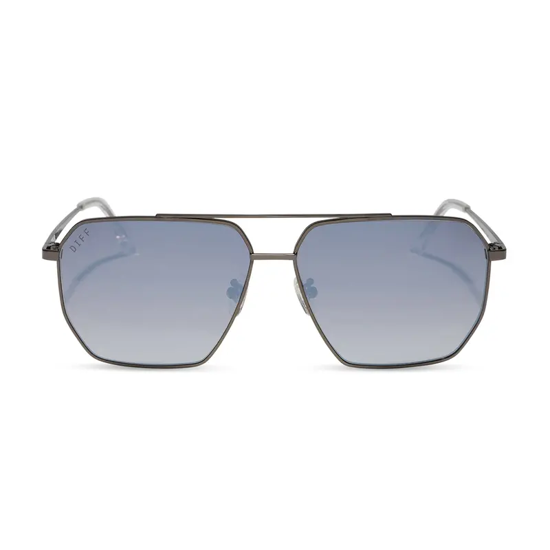 Berkely Polarized Sunglasses In Gunmetal Frame With Slate Gradient Flash 1