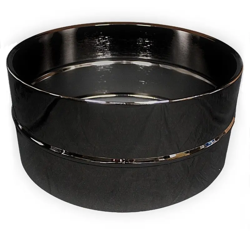 Black Brass Snare Drum Shell – 6.5"×14", Undrilled Raw Shell 1