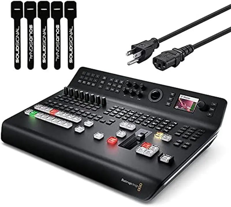 Blackmagic Atem Television Studio Pro 4K – Live Switcher With Power Cord & Cable Management Kit (5-Pack Ties) 1