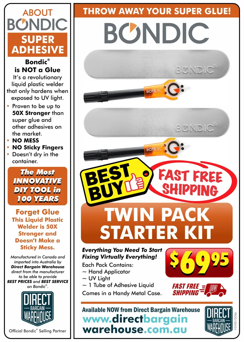 Bondic® Twin-Pack Uv Repair Kit – Liquid Plastic Welding Pen Set 1