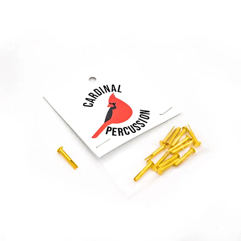 Cardinal Percussion Deluxe Brass Cymbal Rivets – 12-Piece Pack 1