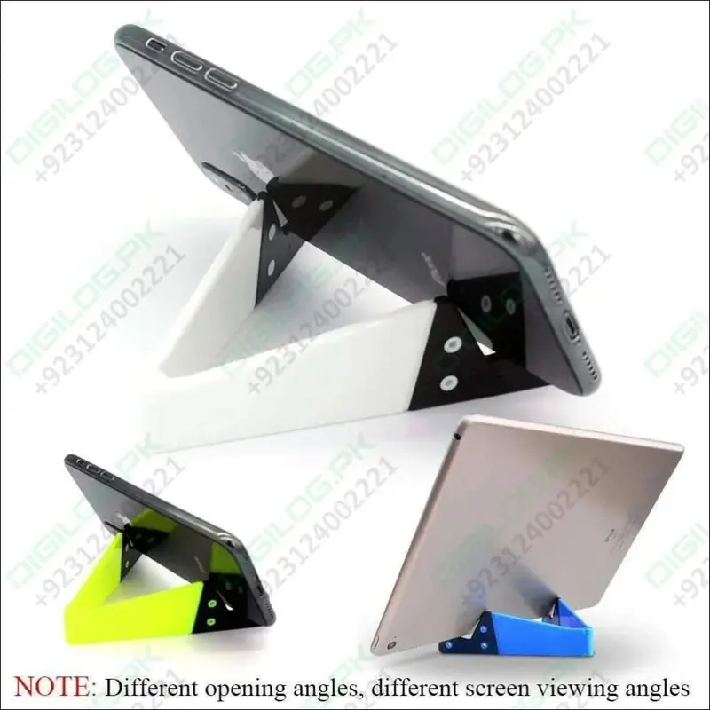 Compact V-Fold Adjustable Stand For Smartphones And Tablets – Portable Desk Kickstand 1