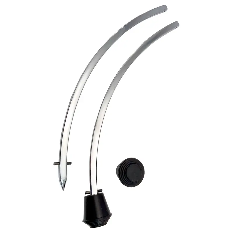 Danmar Curved 3/8" Bass Drum Spurs – 11.5" Length, Heavy-Duty Steel Construction 1