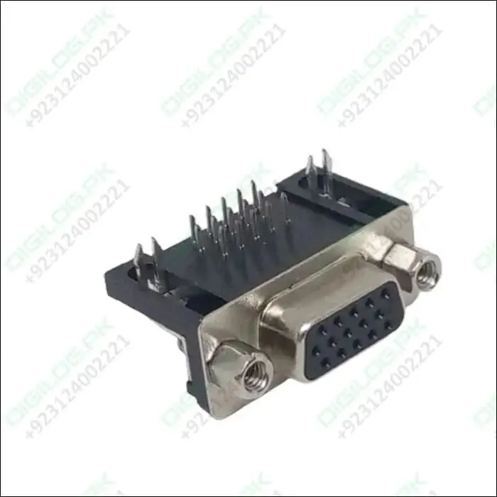 Db15 Female Right-Angle Hd D-Sub Connector – 15-Pin, 3-Row Pcb Mount 1