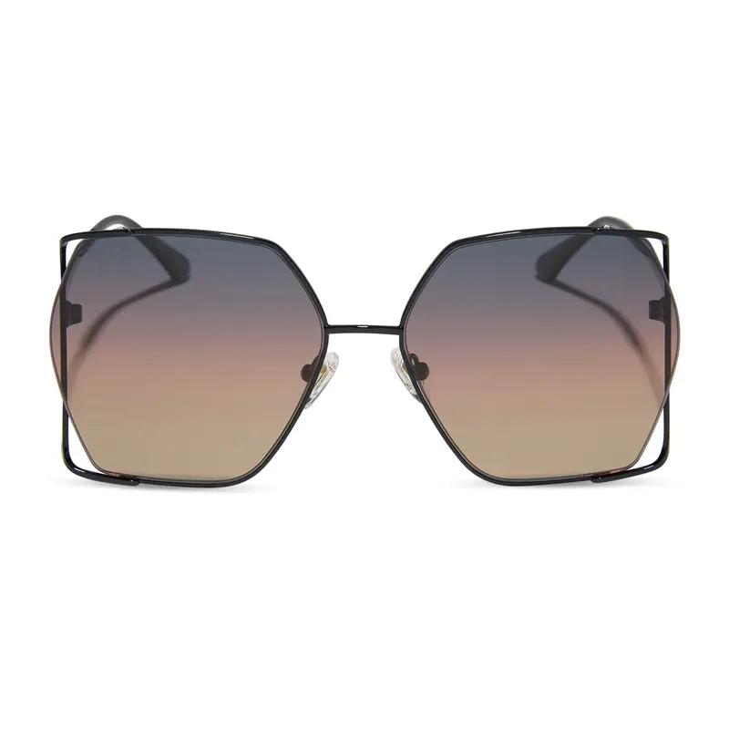 Donna Iv Polarized Sunglasses Featuring Black Frame And Twilight Gradient Lenses 1