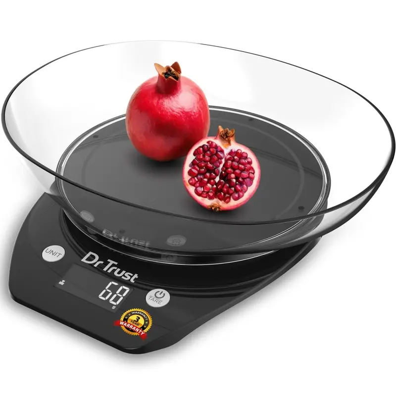 Dr Trust Usa Digital Kitchen Scale With Integrated Bowl – Precision Food Weighing Tool (5 Kg Capacity, Model 531) 1