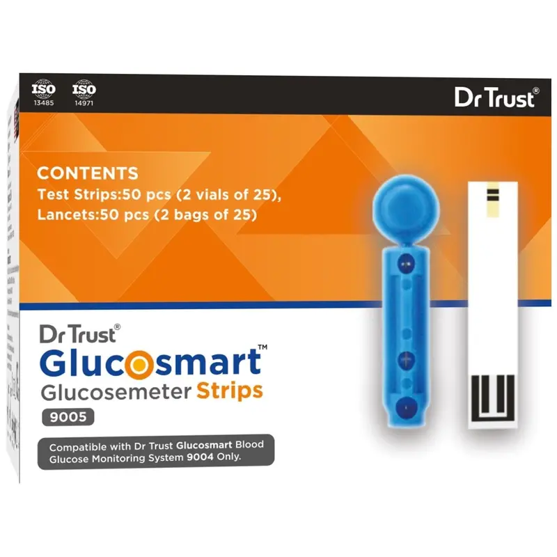 Dr Trust Usa Glucometer Test Strips Compatible With 9005 Meters – Pack Of 25 1