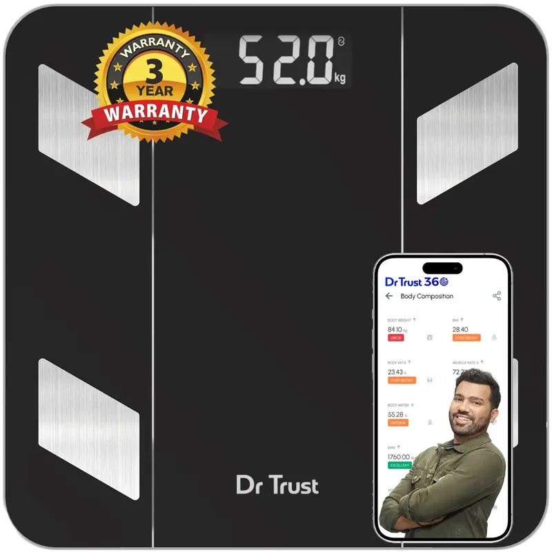 Dr Trust Usa Hercules Smart Body Composition Scale – Bluetooth Fat & Muscle Analyzer (Model 525) 1