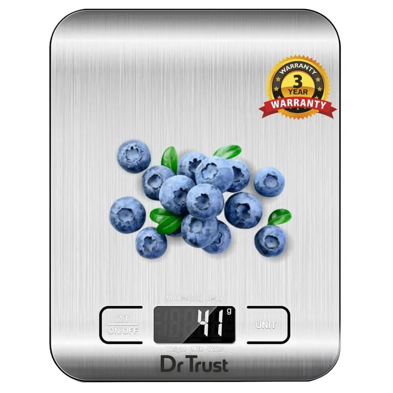 Dr Trust Usa Stainless Steel Digital Kitchen Scale – Precision Weighing Up To 5 Kg 1