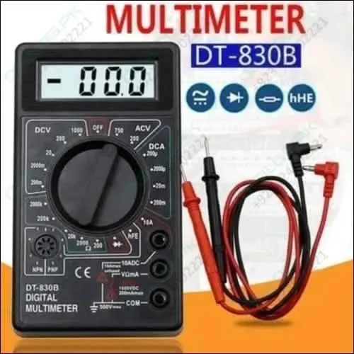 Dt830B Handheld Digital Multimeter – Lcd Voltmeter, Ammeter & Ohmmeter Combo Tester 1