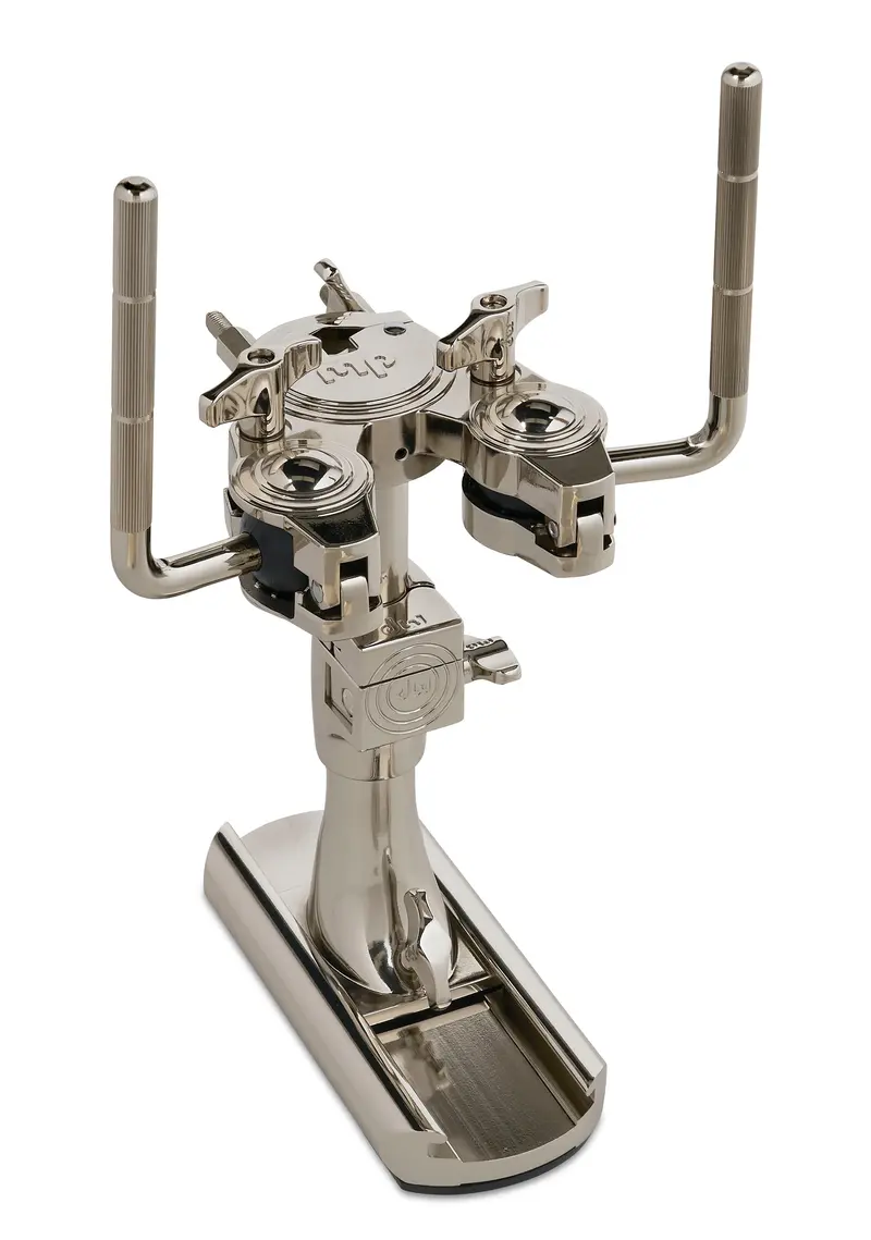 Dw Bass Drum–Mounted Double Tom Arm With Slide Track – Nickel 1