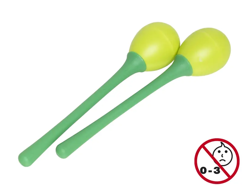 Egg-Ma L/Gr Green Egg-Shaped Maracas (2-Pack) 1