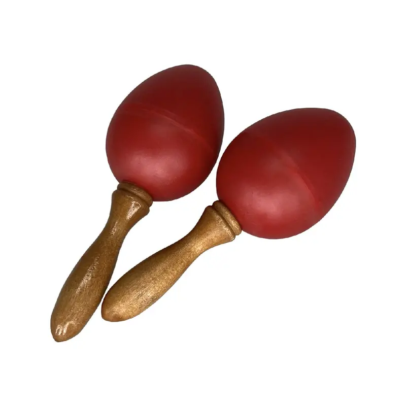 Egg-Ma S/Rd Red Egg-Shaped Maracas (2-Pack) 1