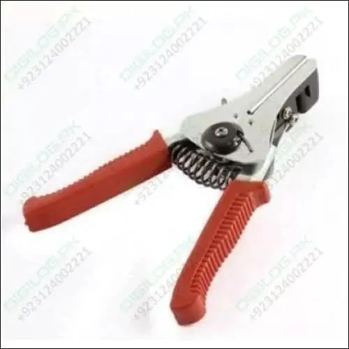 Ergonomic Spring-Loaded Wire Stripper With Plastic-Coated Grips 1