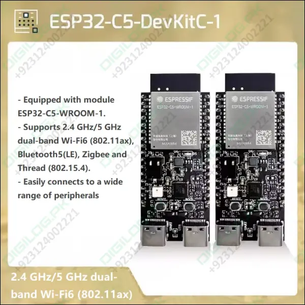 Esp32-C5-Devkitc-1 Development Board – Wi-Fi 6 & Bluetooth Le Iot Evaluation Platform 1