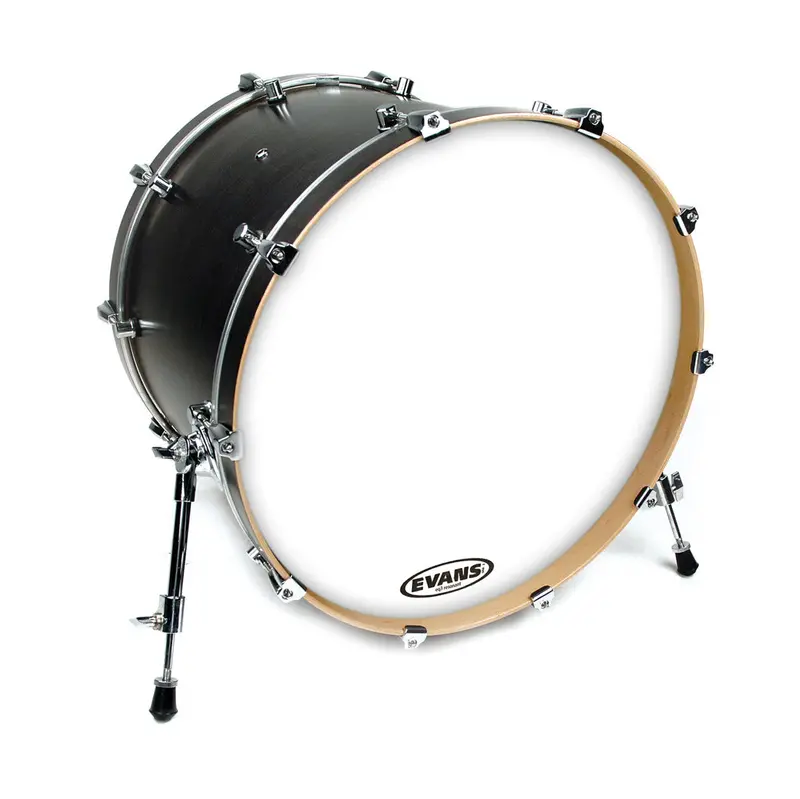 Evans 22" Eq3 Resonant Bass Drum Head – Smooth White, No Port 1
