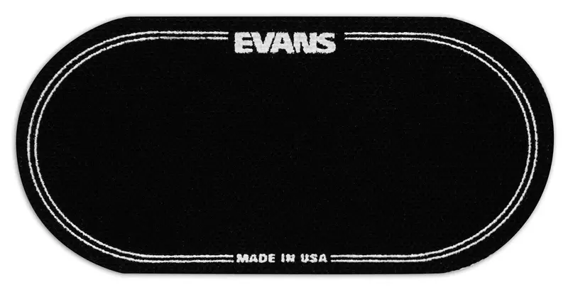 Evans Black Nylon Bass Drum Patch – Dual-Pedal Kit (2-Pack) 1