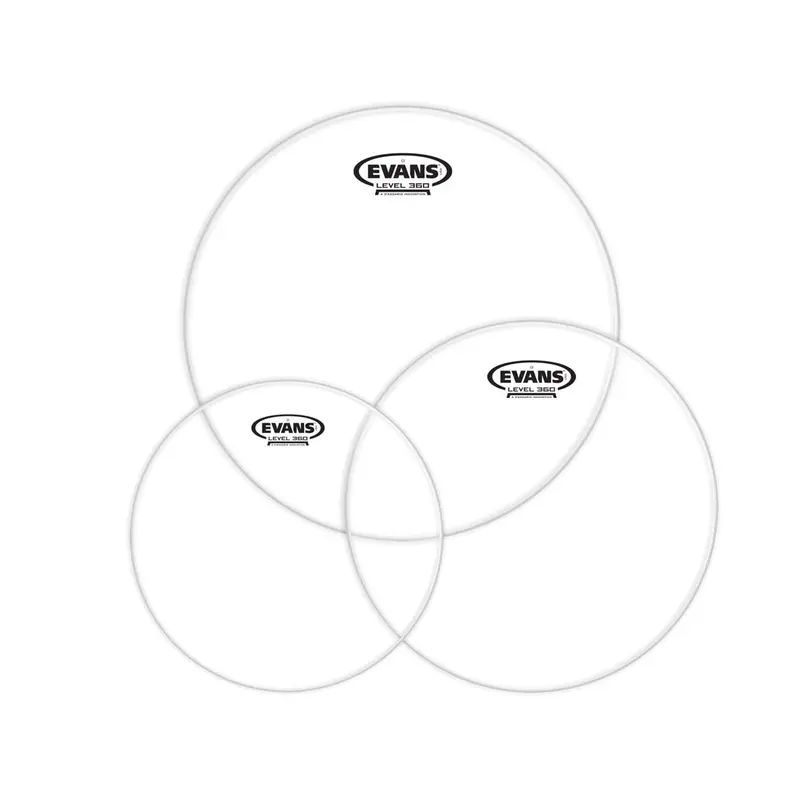 Evans Tompack G1 Clear Drum Head Set – Fusion Layout (10", 12", 14") 1