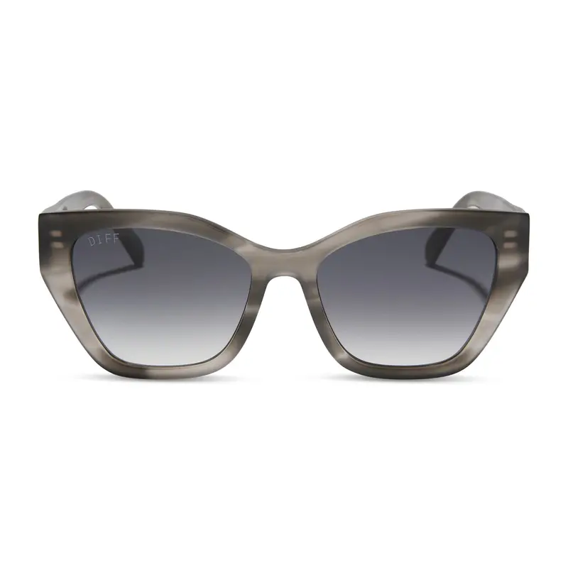 Evie Sunglasses In Smoke Marble Frame With Grey Gradient Lenses 1