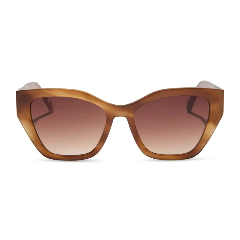 Evie Tawny Tortoise Sunglasses Featuring Brown Gradient Lenses 1