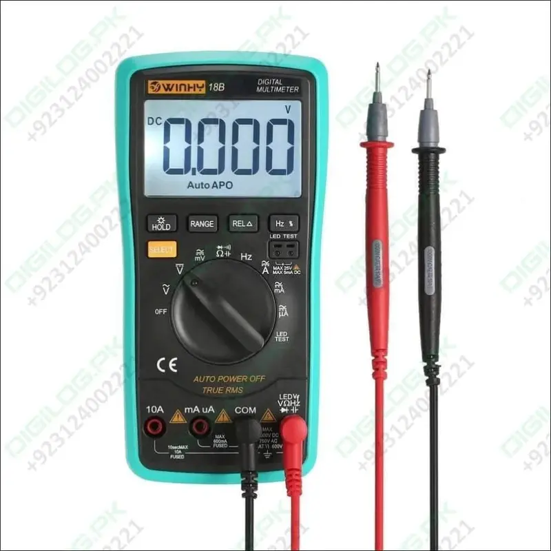 Fluke-Style Digital Multimeter — True Rms Ac/Dc Voltmeter, Ohmmeter, Capacitance & Frequency Tester (5999 Counts, Backlit) 1