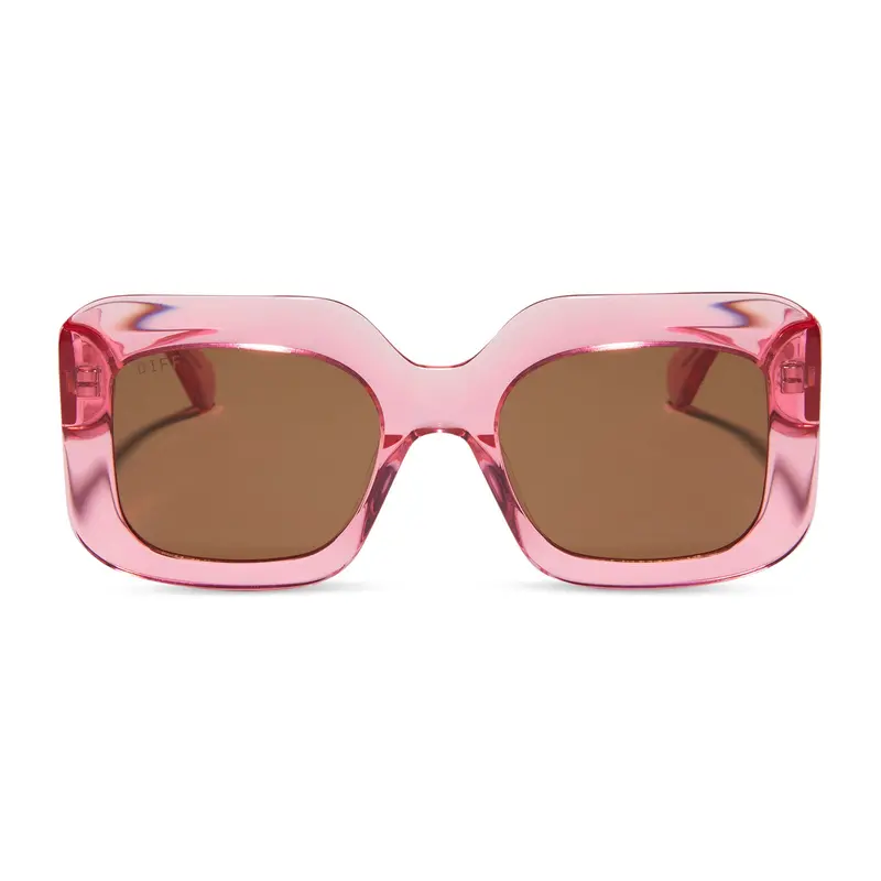 Giada Candy Pink Crystal Frame With Warm Brown Lenses 1
